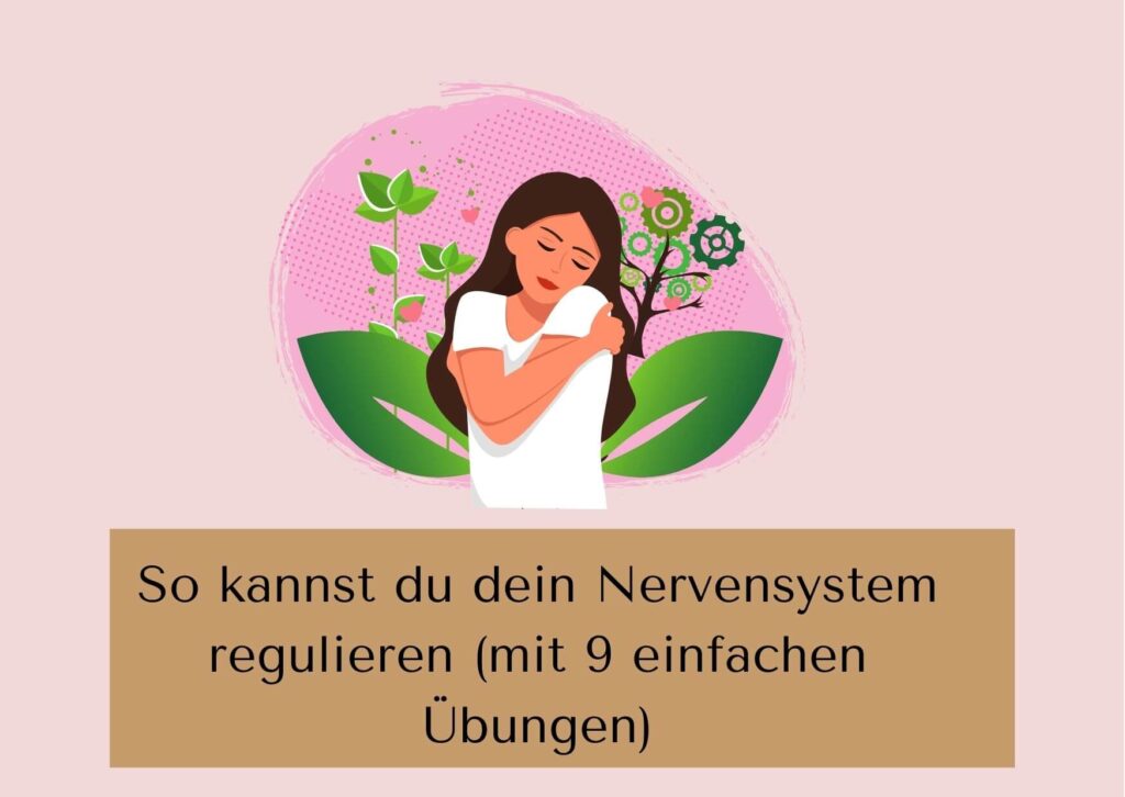 Eine Frau, die sich selbst umarmt