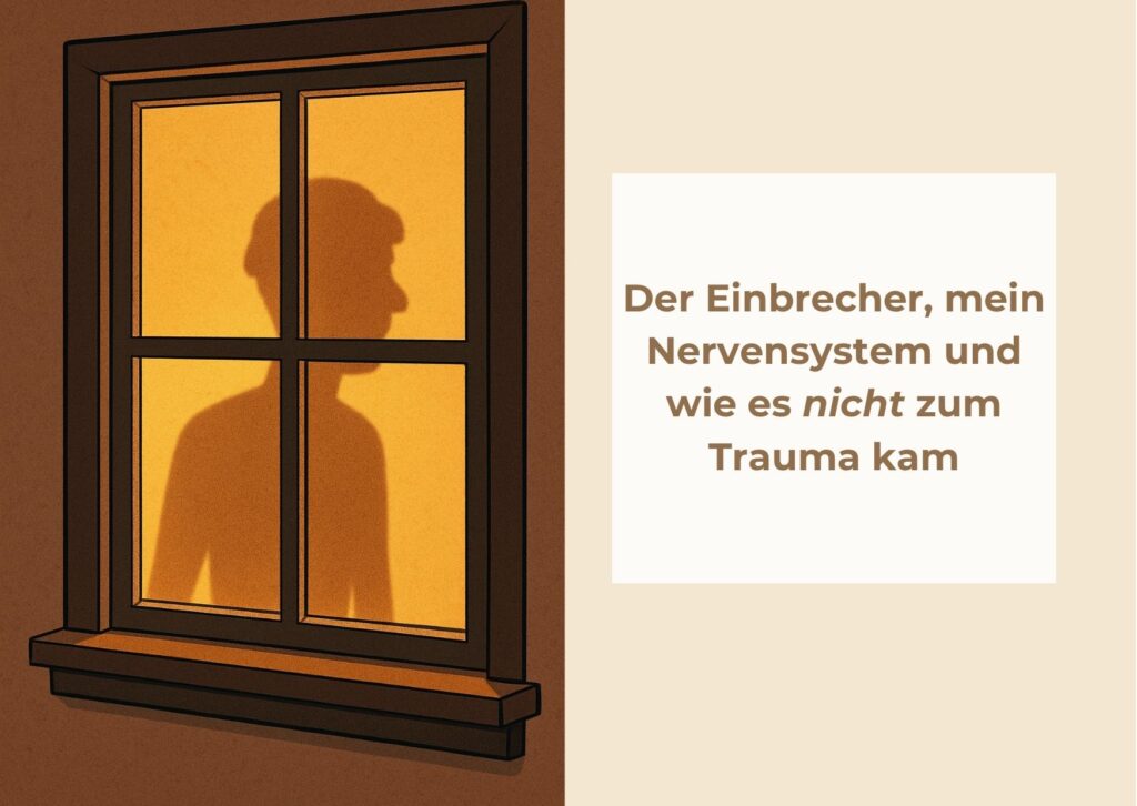 Schatten eines Mannes hinter einem Fenster