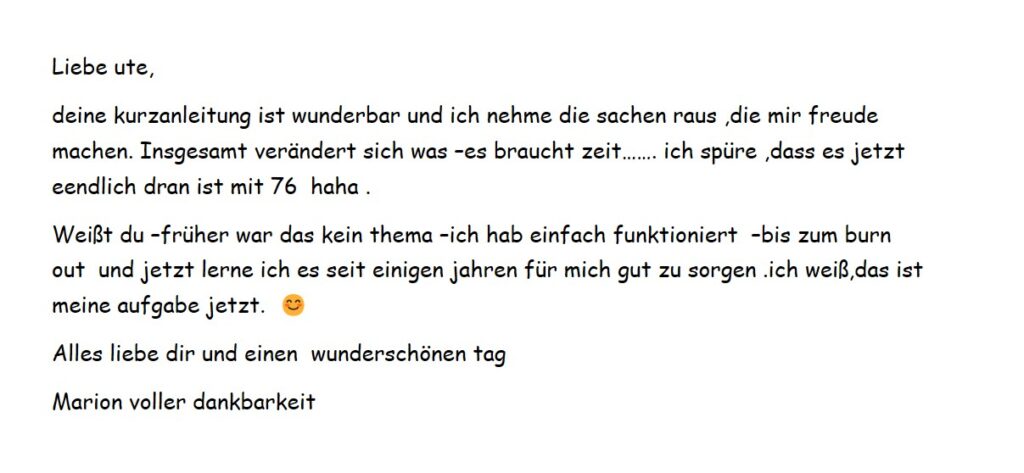 Feedback Anleitung Nervensystemregulation